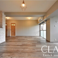 分譲貸、ヴィンテージスタイルの内装、デザインリノベ、ウォークイン システムキッチンセンサー式水栓、浴室追い炊き、乾燥暖房機能搭載内装