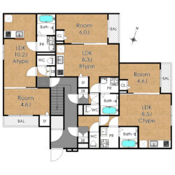 平面間取りです。間取