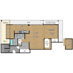 1SLDK、ビッグワンルームとしても使用可能。ペット飼育も相談可能です。間取